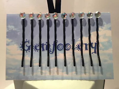 Set Of 10 Gemfoolery Sparkly Jewelled Hair Grips ~ Wedding ~ Prom ~ Updo • £3.50