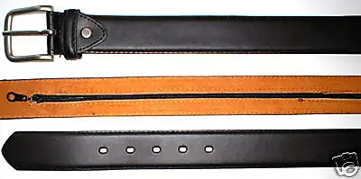 Men Leather Money Belt Hidden Secret Hide Pocket Travel Size Small  • $10.89