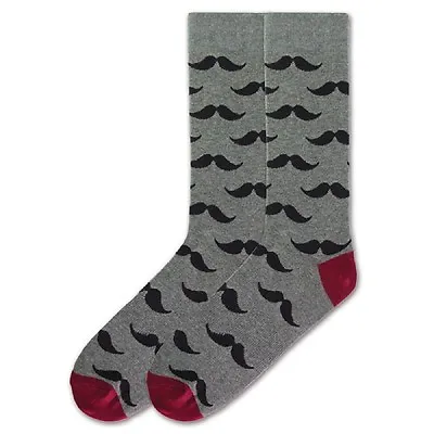 K. Bell Men's Mustache Crew Socks - KBMS15H023-01 • $12