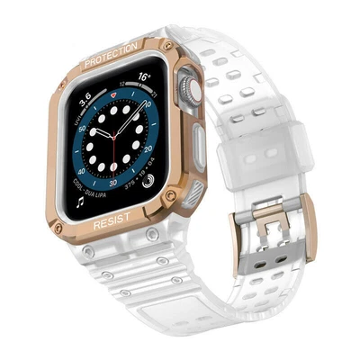 $18.90 • Buy For Apple Watch Series 7 6 5 4 3 2 Tough Armor Protective Case Band Strap Cover