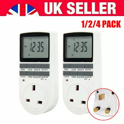 £10.99 • Buy Digital Electrical Timer Plug Socket W/ 10 Programs 12/24 Hour Weekly For Lights