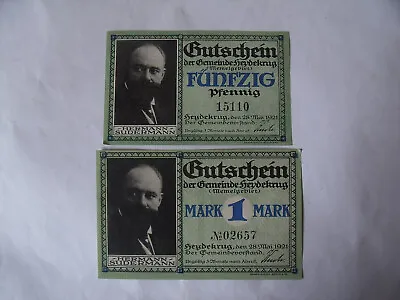 Germany Memelgebiet - 50 Pfennig Und 1 Mark 1921 - UNC • $19.99