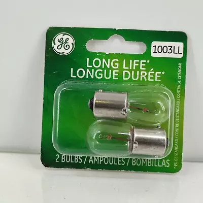 GE 1003LL Long Life Miniature Lamp Bulb 12w Single Contact 12 Volt B6 2 Bulbs • $7.80