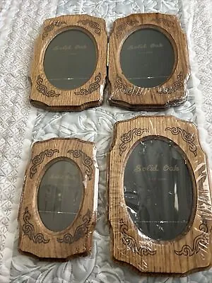 Solid Oak Picture Frames New Set Of 3 Vintage Kmart • £18.99