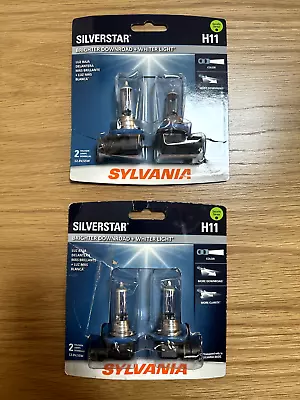 Sylvania Silverstar H11 Pair Set High Performance Headlight (2) Pairs (4) Bulbs • $19.99