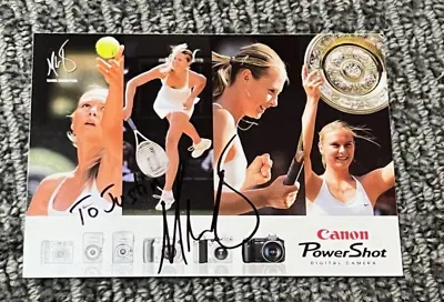 Maria Sharapova Signed Autographed 4x6 Tennis Post Card • $85