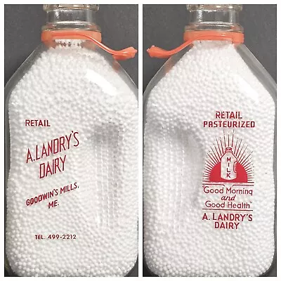 LANDRY'S DAIRY HALF GALLON - Good Morning & Good Health - GOODWINS MILLS MAINE • $24.99