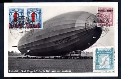 Colombia - 1932 LZ127 Graf Zeppelin Postcard Flown On Internal Flights • £12.50
