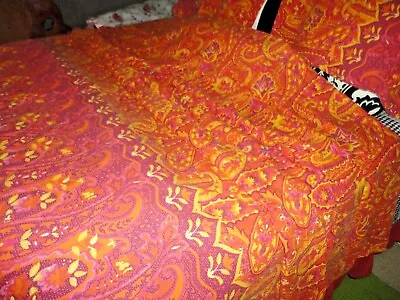 Kas Boho Pink Orange Purple Paisley Bohemian (3pc) Button Full Duvet Set • £52.45