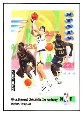 1991-92 Skybox #303 Mitch Richmond / Chris Mullin / Tim Hardaway • $1.49