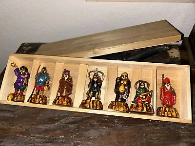 Rare 7 Gods Of Good Fortune Great Shape All Pieces Included LQQK Mid Century • $135