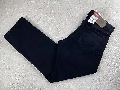 Wrangler Thermal Jeans Men 30x 30 Blue Rugged Fleece Lined Insulation Black NEW • $50.99