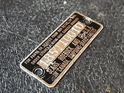 VINTAGE 1960's SILVERTONE GUITAR AMP SERIAL DATE BADGE DANELECTRO SEARS AIRLINE • $95