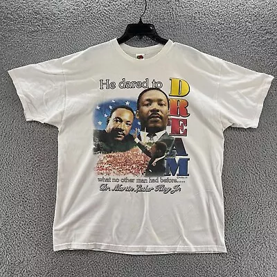 Martin Luther King Jr. Shirt Mens 2XL XXL White Dream 2000s Y2K Short Sleeve • $89.09