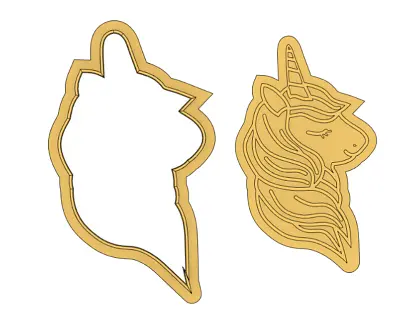 Unicorn Cookie Cutter And Stamp • $9.45