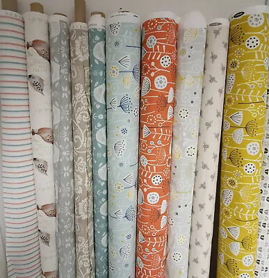 £1.99 • Buy Designer Cotton Linen Fabric For Curtain Cushions Blinds Upholstery 140cm Wide