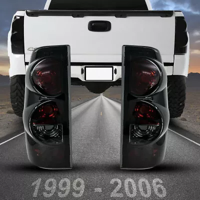 Tail Lights For 1999-2006 Chevy Silverado 99-2003 GMC Sierra 1500 Pair Smoke • $48.59