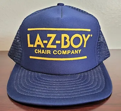 Vgt La-Z-Boy Chair Company Trucker Snapback Hat Mesh Foam OSFA Speedway Navy • $14.99