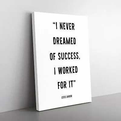 Dreamed Of Success Typography Canvas Wall Art Print Framed Picture Home Decor • £24.95