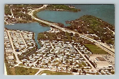Palm Bay FL-Florida Palm Bay Estates Mobile Home Aerial View Vintage Postcard • $7.99