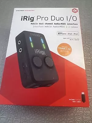 NEW IK Multimedia IRig Pro Duo I/O 2-Channel Audio/MIDI Interface For Mobile • $199.99