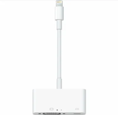 Genuine Apple Lightning Cable To VGA Adapter Converter A1439 IPad 1080p HD • £14