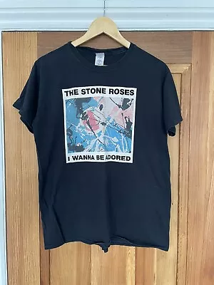 Stone Roses Mens T-Shirt  I Wanna Be Adored . Vintage Black • £15