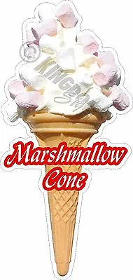 Soft Ice Cream Marshmallow Cone Sticker Decal Cut • £3.45
