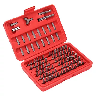 Security Screwdriver Bit Set Tamper Proof Torx Tamper Hex Quality 100 Piece UK • £7.95