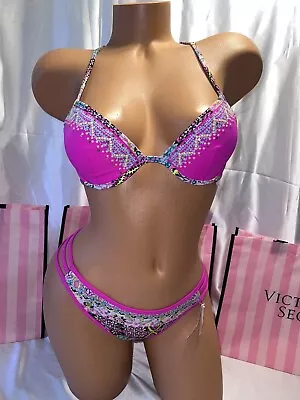 Victorias Secret Swim Suit The Fabulous 34A Small Bottoms Multi Color • $49.49