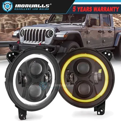 £189.99 • Buy NEW 9 Inch LED Projector Headlights Hi-Lo Beam For Jeep Gladiator JT 2018-2022