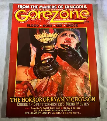 $39.95 • Buy Gorezone #34 Magazine 2015 Nm From Fangoria Ryan Nicholson Horror Black Sabbath