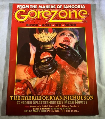 $39.95 • Buy Gorezone #34 Magazine 2015 Nm From Fangoria Ryan Nicholson Horror Black Sabbath