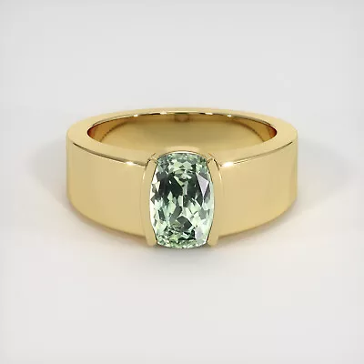 Montana Cushion Green Sapphire 18K Yellow Gold Ring 1.87CT • $5017.45
