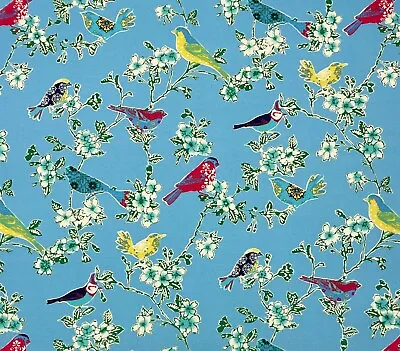 Pkl Studio Tweet Toile Sky Blue Color Birds Outdoor Multiuse Fabric By Yard 54 W • $9.99