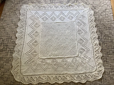 £30 • Buy Hand Knitted Christening Shawl 