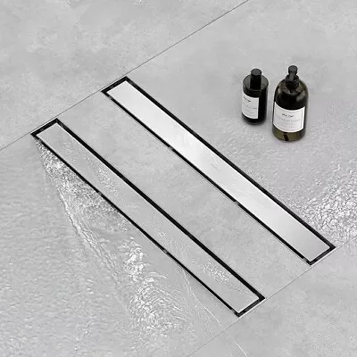 Linear Shower Drain 2 In 1 Stainless Steel Channel Wetroom Bathroom Gully • £27.50