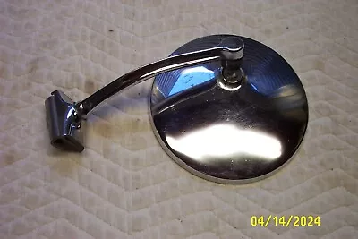VNTG. REAR View Mirror 40'S-50'S~NO BRAND~CLAMP ON~NO PITS~4-5/8 DIA~NEEDS GLASS • $8