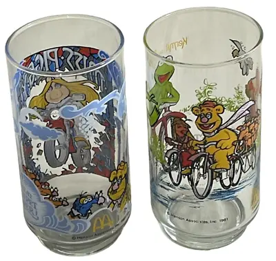 Vintage 1981 McDonalds The Great Muppet Caper Collector Glasses Set Of 2 • $10.88