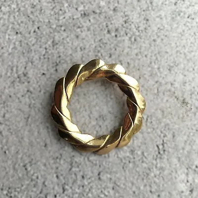 Gold Tone Wreath Eternity Circle Scarf Pin Brooch Signed Coventry 1.25  • $7.95