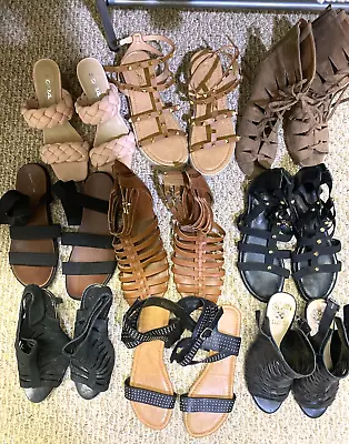 Huge Women's Shoe Lot Of 9 Pairs Size 8 Vince Camuto Marc Fisher & More Sandals • $14.99