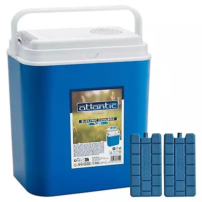 1x Blue 18L 12V Electric Cool Box & Freezer Blocks Set Camping Picnic Cooler • £36