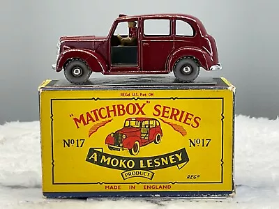 1950s Moko Lesney Matchbox No 17C Austin TaxiG.P.WNMint Boxed All OrigN.O.S • $148