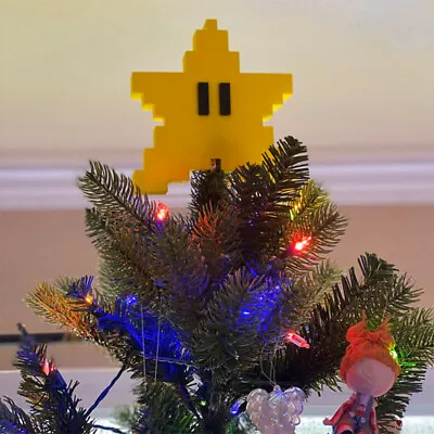 3D Pixel Star Christmas Tree Topper Shape Decorative Topper Decor Christmas Tree • $12.06