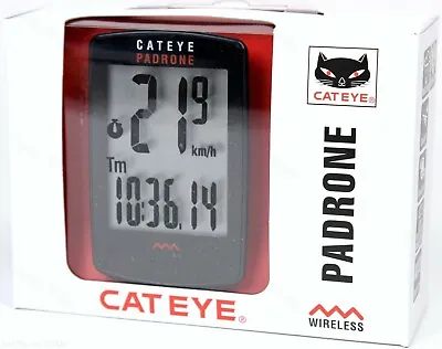 Cateye Padrone - Black - Large Display Wireless Bike Computer Road/MTB CC-PA100W • $54.95