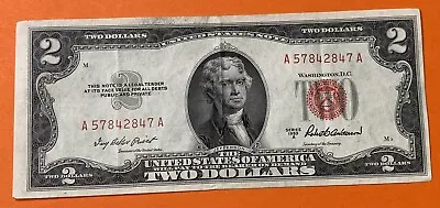 1953 Series A $2 Red Seal United States Note • $3.95