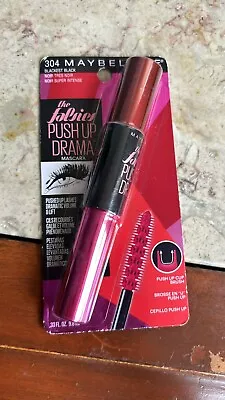 NEW Maybelline The Falsies Push Up Drama Volumizing Mascara Blackest Black #304 • $5