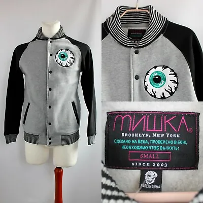 Mishka MNWKA МИШКА Varsity Bomber Cotton Jacket Small Gray • $90