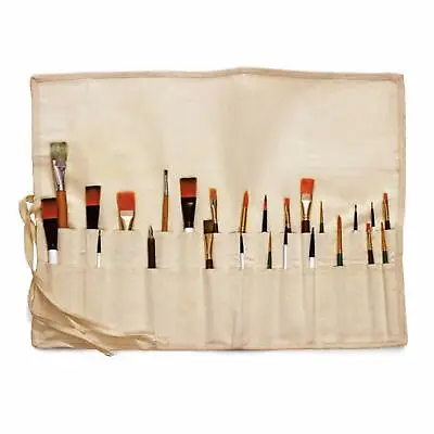 £6.99 • Buy Liquidraw Paint Brush Holder Roll Up Canvas Bag Storage Case 30 Pocket Pouch
