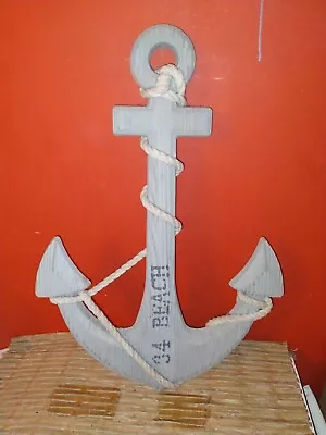 Large Nautical Anchor. Wall Hanging Art. Home Bathroom Decoration. Coastal Theme • £13.99